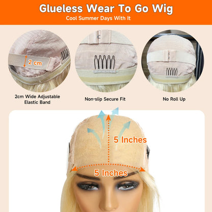 5x5 Body Wave Lace Closure Wigs Brazilian Pre Plucked 613 Colored Transparent Lace Human Hair Wigs For Women