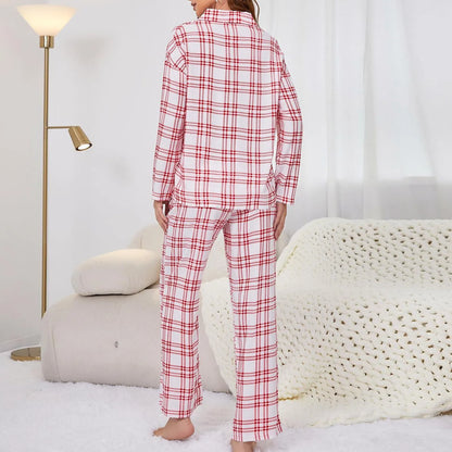 Fashion Plaid Print  Women Sleepwear