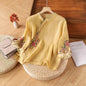 Casual Loose Blouse Shirt Women  Vintage Embroidery Woman Shirt