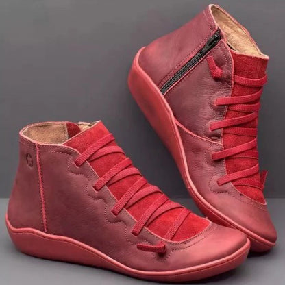 Motorcycle Ankle Boots Flat Bottom Short Boots Unisex