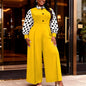 Stylish Polka Dot Long Sleeve Jumpsuit 
 Wide Leg Plus Size Rompers  Elegant Spring Summer Office Party Outfits