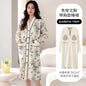 Spring and Autumn Women Nightdress With Chest Pad Femme Cotton Nightwear