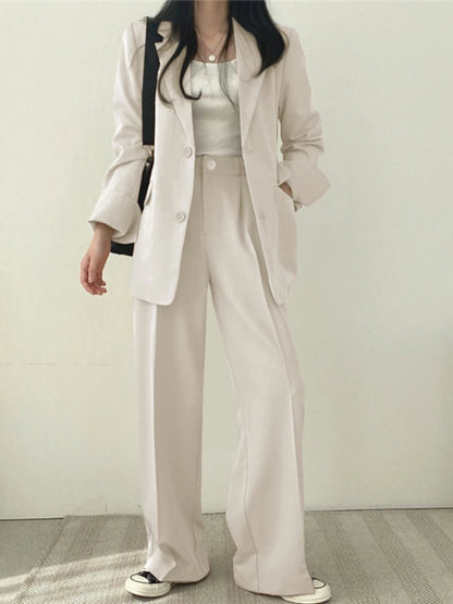 Women Suit Jacket Trousers Set