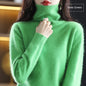 100% Mink Plush Turtleneck Pullover Sweater Ladies Cashmere Sweater