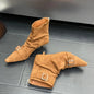 Belt Buckle Ankle Boot Women Pointed Toe