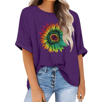 Retro T-Shirt Drop-Shoulder Sleeve Men Women