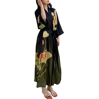 Women's Satin Pajamas Japanese Kimonos