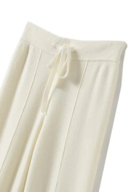 High Waist Knitted Woolen Wide Leg Pants