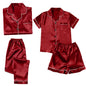 4PCS Women's Blue Pajamas Sets