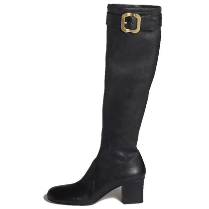 Women's Wedge Heel Boots High Heels Mid-calf Cool