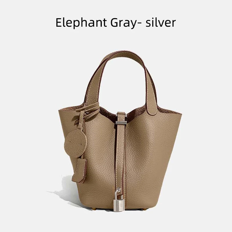 MENDY Women  Handbags Bucket Bag Real Leather Tote Bag Genuine Leather Luxury   Size Large Lady Hand Bags