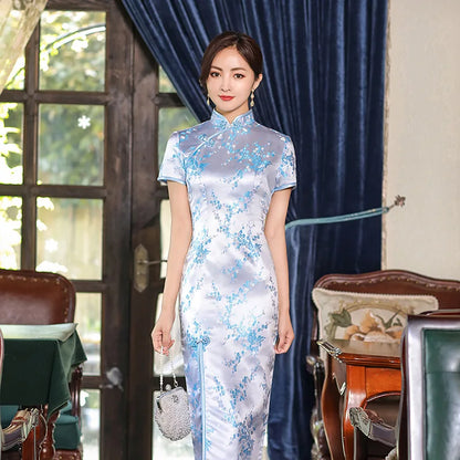 Chinese Style Sexy Women Plus Size  Dress Dragon And Phoenix Long