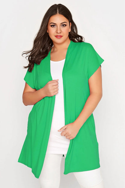 Women Short Sleeve Plus Size Summer Kimono Cardigan Open Front Plus Size Cardigan