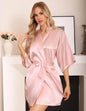 Nightgown Soft Bathrobe Short Women's Lounge Bride Bridesmaid Morning Gown  Wedding Party