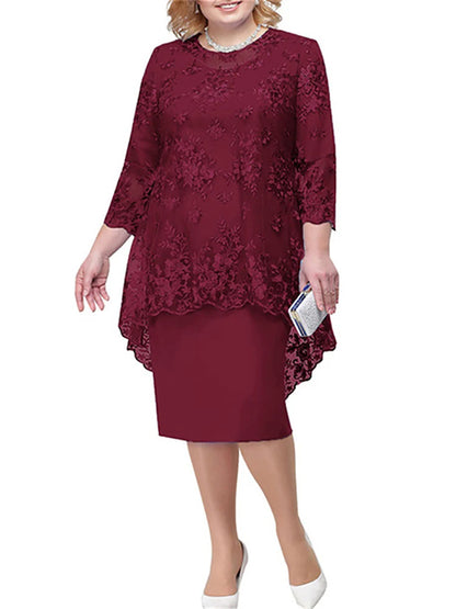 Formal Party Dresses for Ladies From 50 To 60 Years Embroidery Floral Luxury Wedding Guest Church Dresses