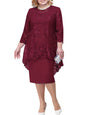 Formal Party Dresses for Ladies From 50 To 60 Years Embroidery Floral Luxury Wedding Guest Church Dresses