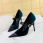 Stylish Party Pumps Embellishments T-strap Buckle Shoes