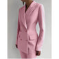 Women Pants Sets With Jacket 2 Piece Double Breasted Blazer