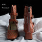 Gold Gladiator Sandals Platform Beige Summer Mesh Grid Ankle Boots Roman Sandals For Woman Genuine Leather