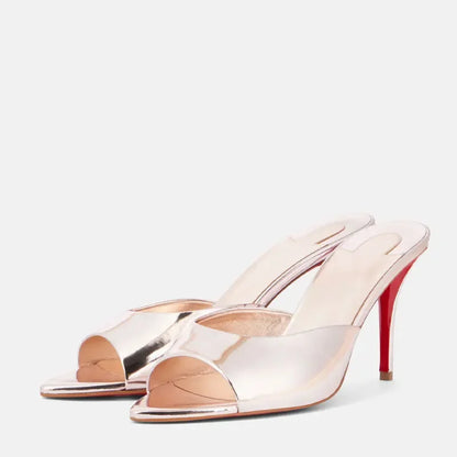 Women  Pointed Open Toe Roman Sandals Metal Sexy Women's Shoes