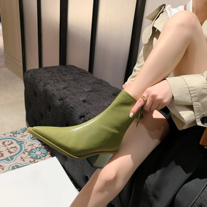 Women Ankle Boots Genuine Leather Autumn Winter Boots