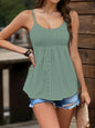 Plus Size Elegant Slingback Cami Top - Semi-Sheer, Solid Color, Strapless, Slight Stretch Polyester Fabric, Perfect for Spring a