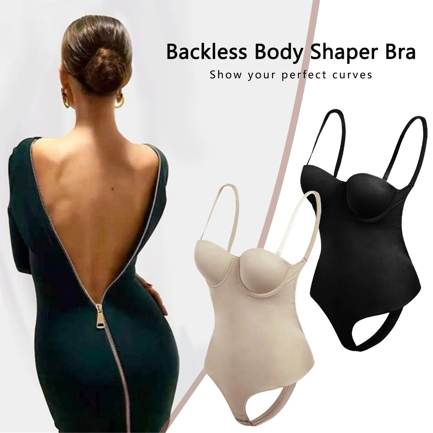 Women Corset shaper Backless Built In Bra