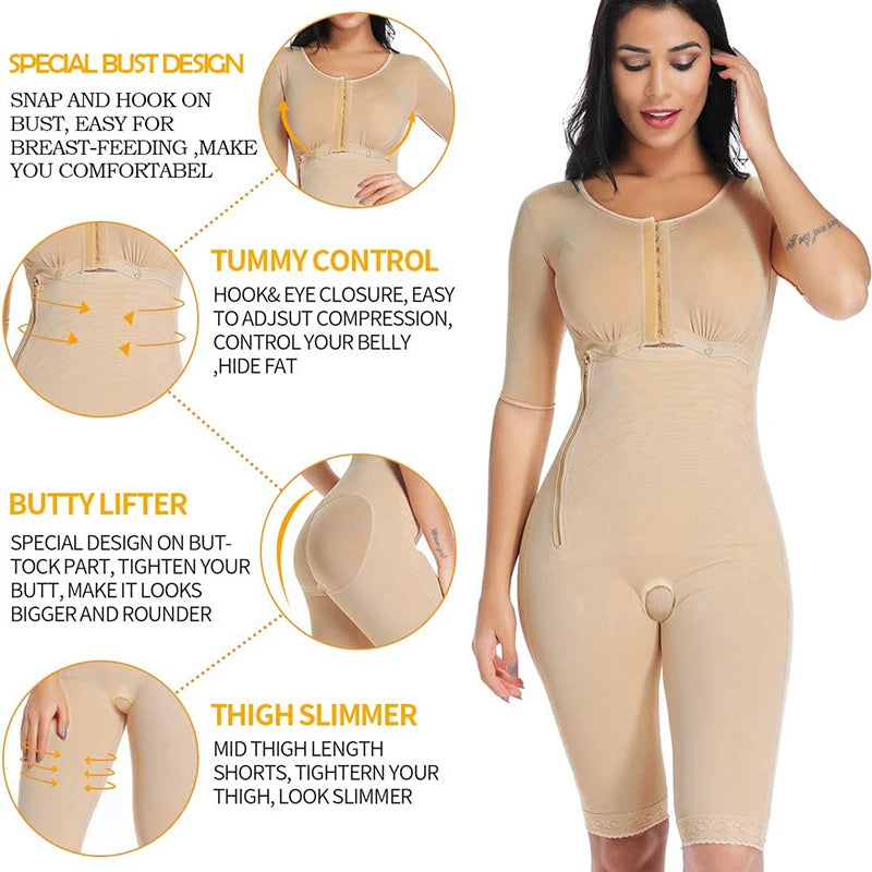 Women Waist Trainer Post Surgery Compression Butt Lifter Full Bodysuits Shapewear