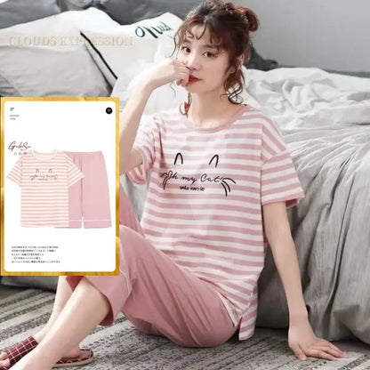 Knitted Cotton Cartoon Pajamas Sets