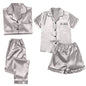 4PCS Women's Blue Pajamas Sets
