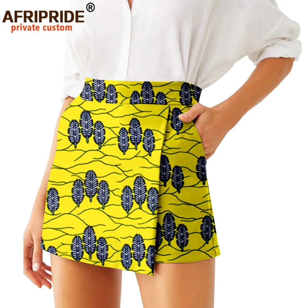 Women Shorts  Fashion Loose High Waist Shorts Ankara Short Culotte African Print Clothes