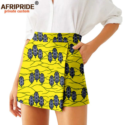 Women Shorts  Fashion Loose High Waist Shorts Ankara Short Culotte African Print Clothes