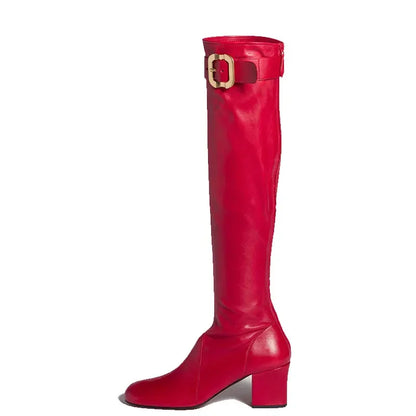 Women's Wedge Heel Boots High Heels Mid-calf Cool