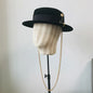 Zipper shallow  fedora hat  woolen hat ladies European punk chain novelty