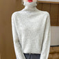 Autumn And Winter Merino Wool Pullover Sweater Solid Color Long Sleeve Basic Thermal Top 100% Pure Wool Sweater