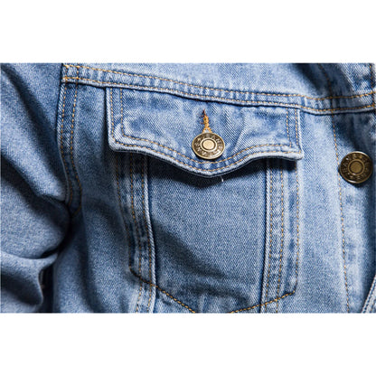 Classic Men Light Blue Denim Jacket