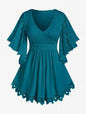 Women's Plus Size Flower Lace T-Shirt Curve Top