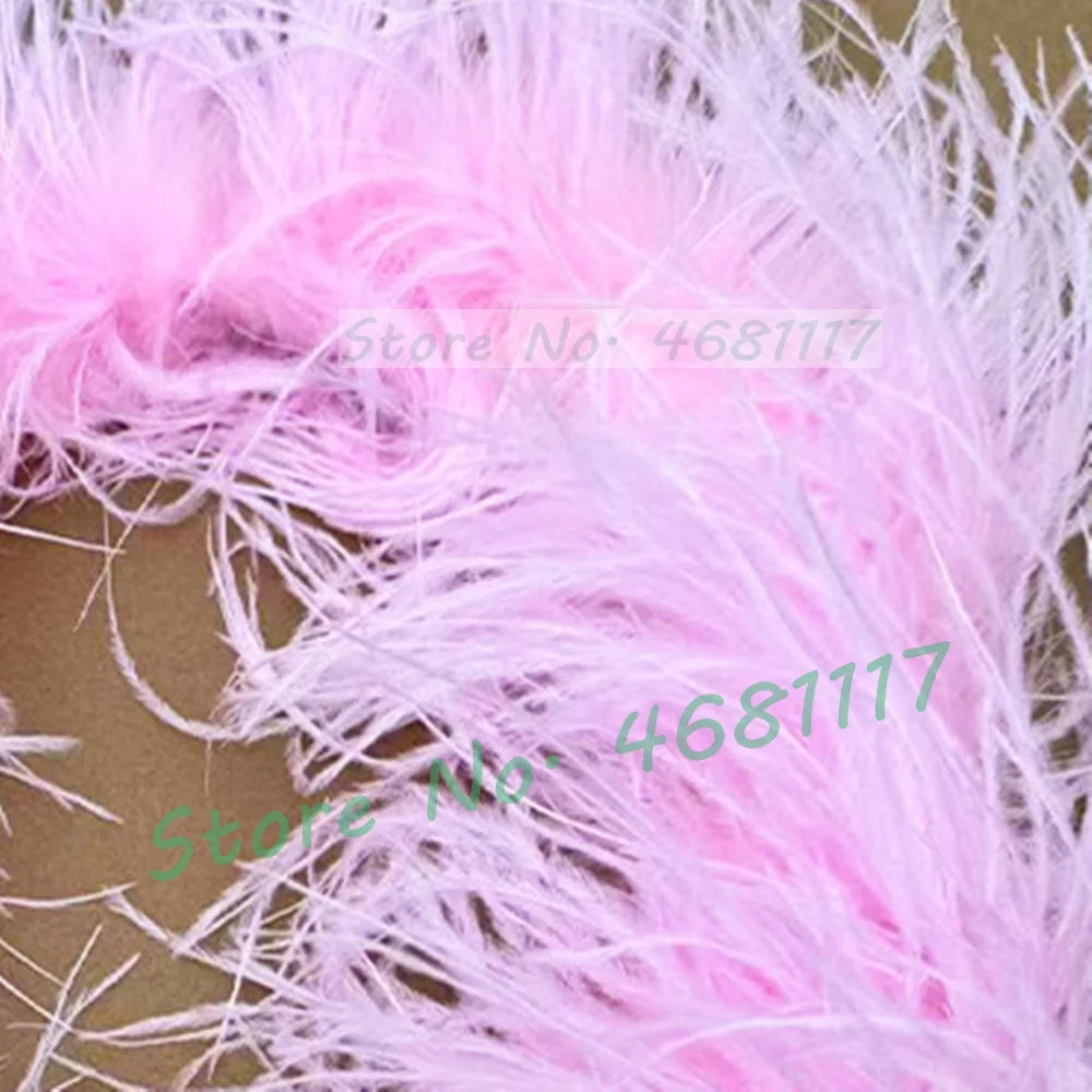 Women Fluffy Real Ostrich Feather Knee High Boots Women