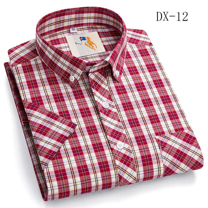 Summer Cotton Plaid Multi Model Plus Size Shirts