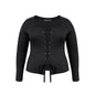 Women Sexy T-shirts  Autumn New Long Sleeve Square Collar