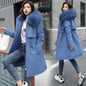Winter Jacket  New Women Parka Long Coat Wool Liner Hooded Jacket Fur Collar Plus Size