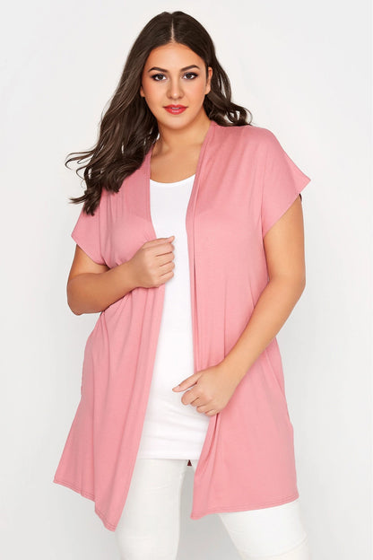 Women Short Sleeve Plus Size Summer Kimono Cardigan Open Front Plus Size Cardigan