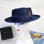 Zipper shallow  fedora hat  woolen hat ladies European punk chain novelty