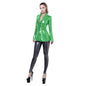 Shiny  Suit Jacket for Women, Long Sleeve, Turn Down Collar,  Sexy High Waisted Top, Clubwear