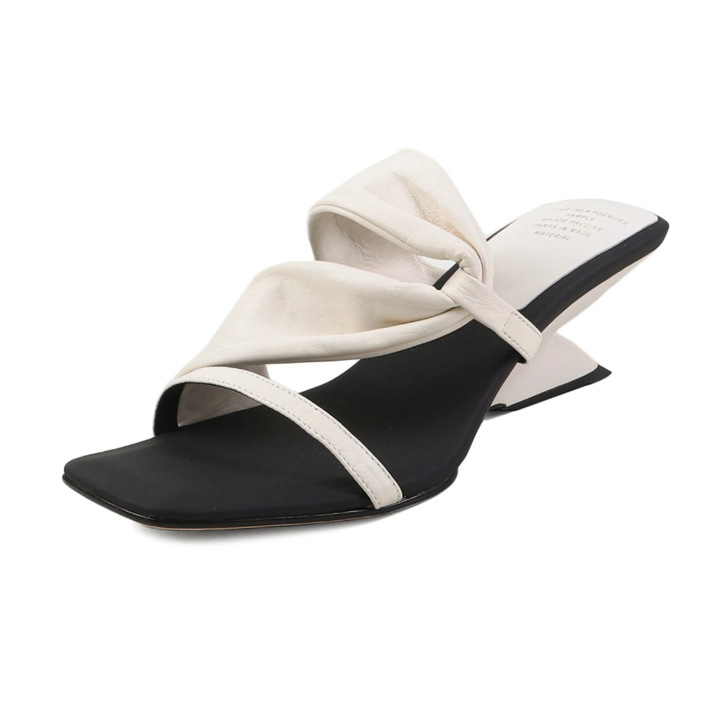 Krazing Pot Plus Size Sheepskin High Heels Concise Dating Summer Shoes Slingback Mules Luxury Red Women Sandals