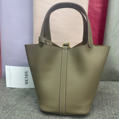 MENDY Women  Handbags Bucket Bag Real Leather Tote Bag Genuine Leather Luxury   Size Large Lady Hand Bags