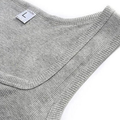 Male  Women Basic Elastic tank top Pure Cotton Sleeveless Men's t-shirt Bodybuilding T-shirt