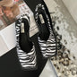 Square Toe Summer Elegant Ladies Sandals  Ladies Elastic Band Flat Heel Women Square Heel