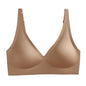 Soft Support Jelly Glue French Deep V Underwear Women's No Steel Ring Small Chest Gathered  Bra