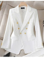 Elegant Office Ladies Two Piece Sets  Double Breasted